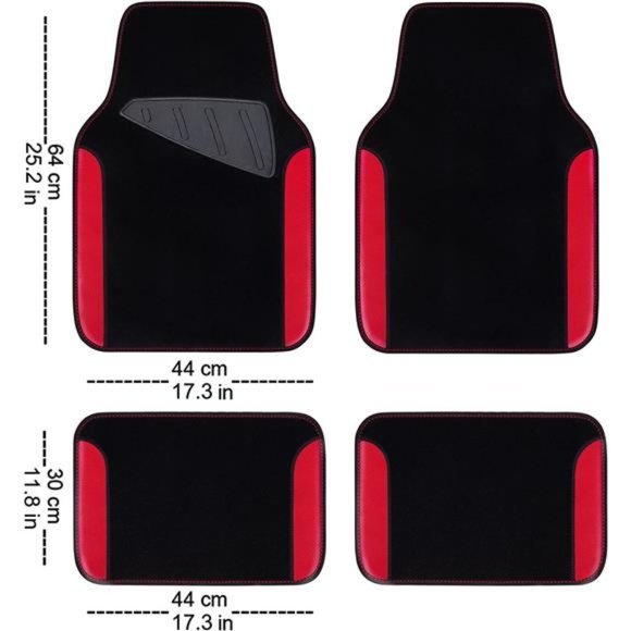 Rainbow Waterproof Universal Fit Faux Leather Car Carpet- Anti-Slip Nibbed - Picture 2 of 6